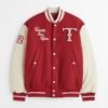 Baseball Embroided Red Tigers Varsity And Letterman Jacket