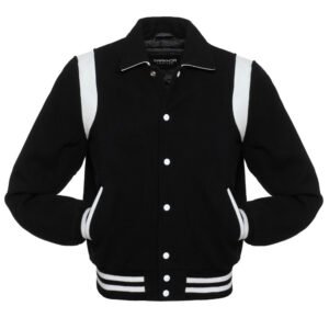 Black Wool Varsity Jacket