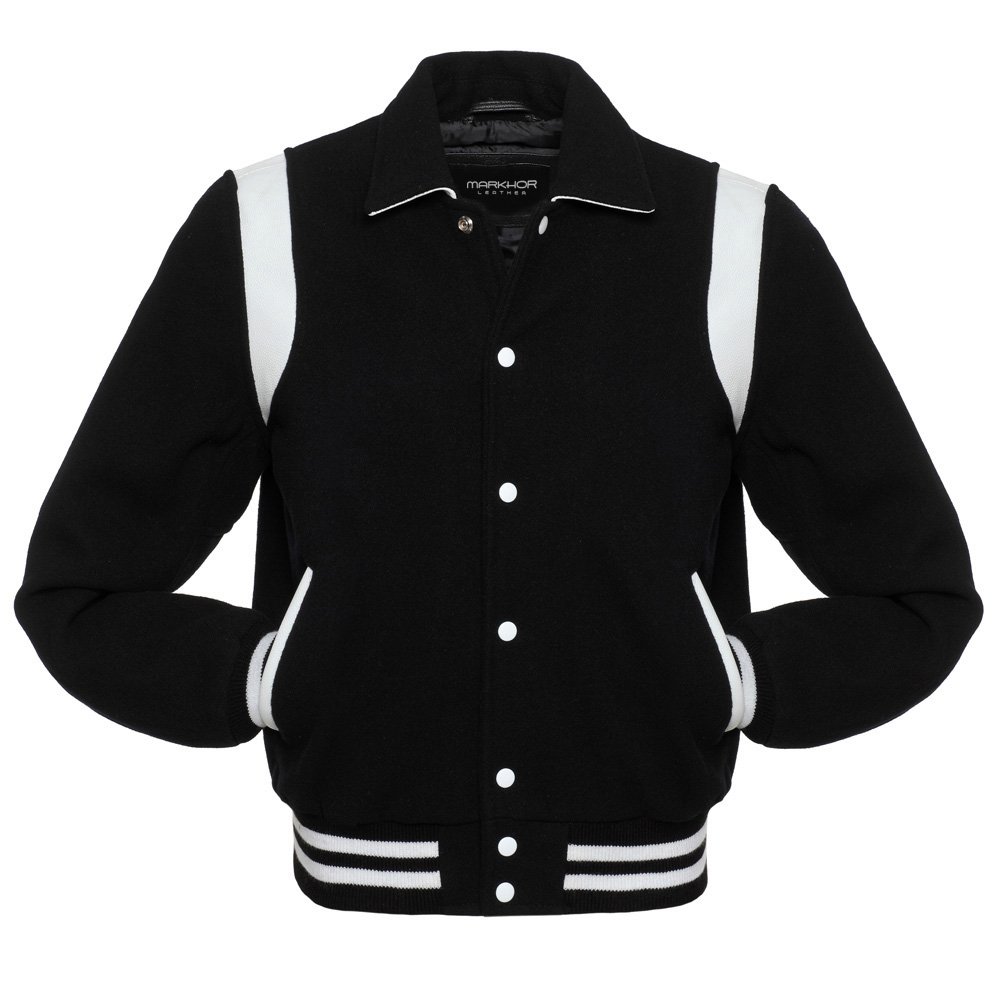 Black Wool Varsity Jacket