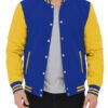 Blue And Yellow Wool Varsity Jacket