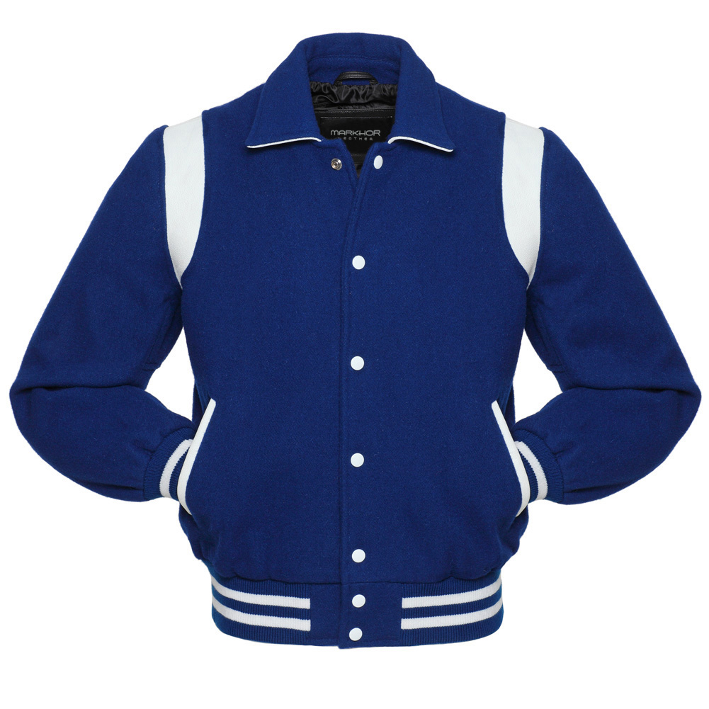 Blue Wool Varsity Jacket | Letterman Jacket