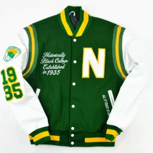 Green Norfolk State University Varsity Jacket