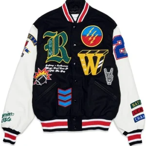 First Row Black And White Letterman And Varsity Jacket