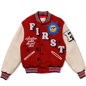 First Row Sunshine Red Varsity Jacket
