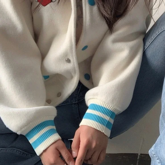Hello Kitty Striped Varsity Jacket