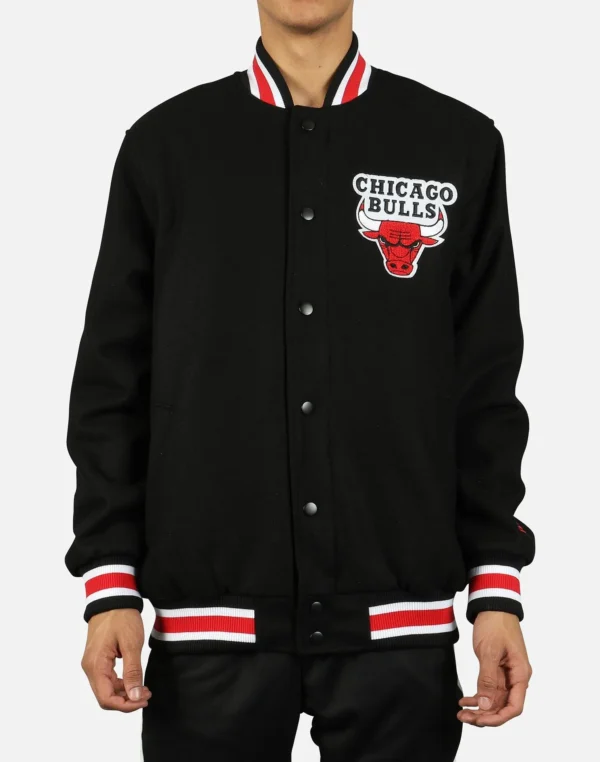 Mens Starter Nba Chicago Bulls Varsity Wool Jacket
