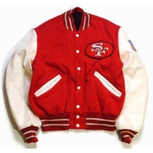 Super Bowl 49ers Red And White San Francisco Varsity Jacket
