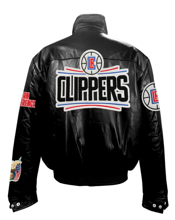 Los Angeles Clippers Full Leather Puffer Jacket