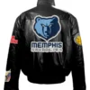 Memphis Grizzlies Full Leather Puffer Jacket