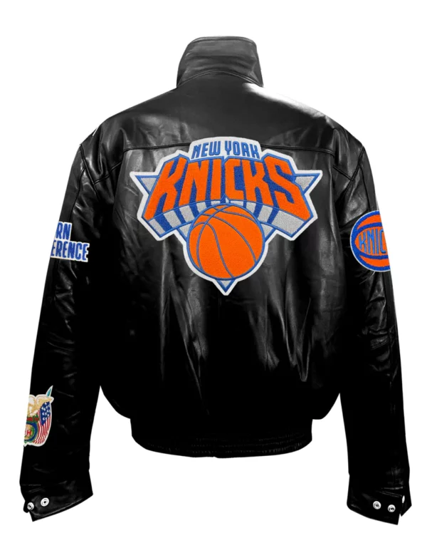 New York Knicks Full Leather Puffer Jacket
