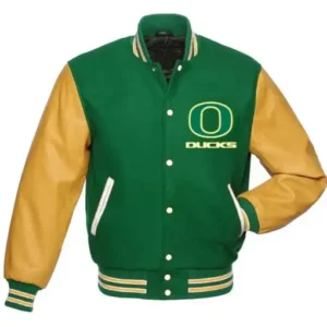 Oregon Ducks Green And Yellow Varsity Jacket