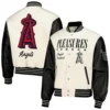 Unisex Los Angeles Angels Black And White Varsity Lettermen Jacket