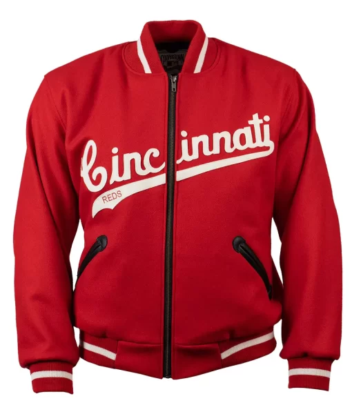1969 Cincinnati Reds Varsity Red Wool Jacket