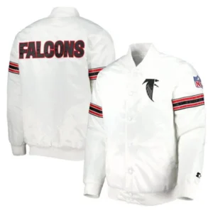 Atlanta Falcons The Power Forward White Satin Jacket