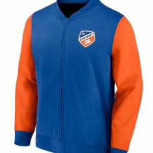 FC Cincinnati Blue and Orange Varsity Jacket