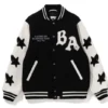 A Bathing Ape Black And White Relaxed Fit Varsity Jacket