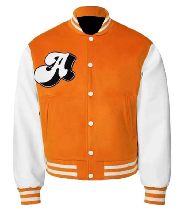 A Few Good Kids Orange Cherub Baseball Varsity Jacket