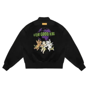 A Few Good Kids Varsity Black Wool Logo Jacket