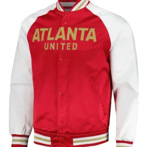 Atlanta United FC Red and White Satin Jacket