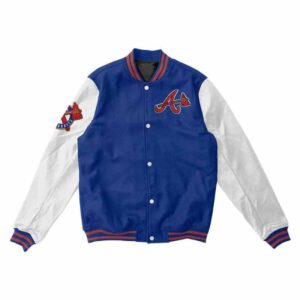 Blue MLB Atlanta Braves Varsity Jacket