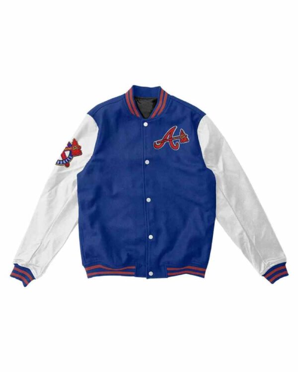 Blue MLB Atlanta Braves Varsity Jacket