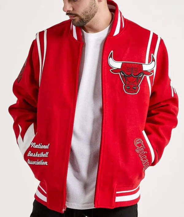 Chicago Bulls 6X Champs Red Varsity Wool Jacket