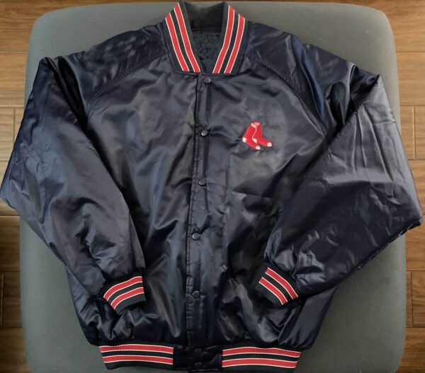 Black Vintage MLB Boston Red Sox Satin Jacket