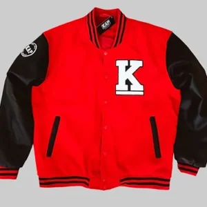 Kap Red And Black Letterman Jacket