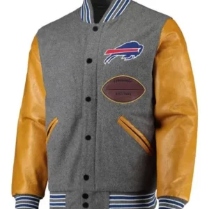 Buffalo Bills Varsity Gray and Gold Jacket