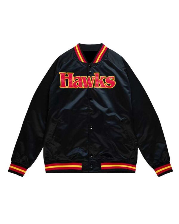 NBA Atlanta Hawks Navy Satin Jacket