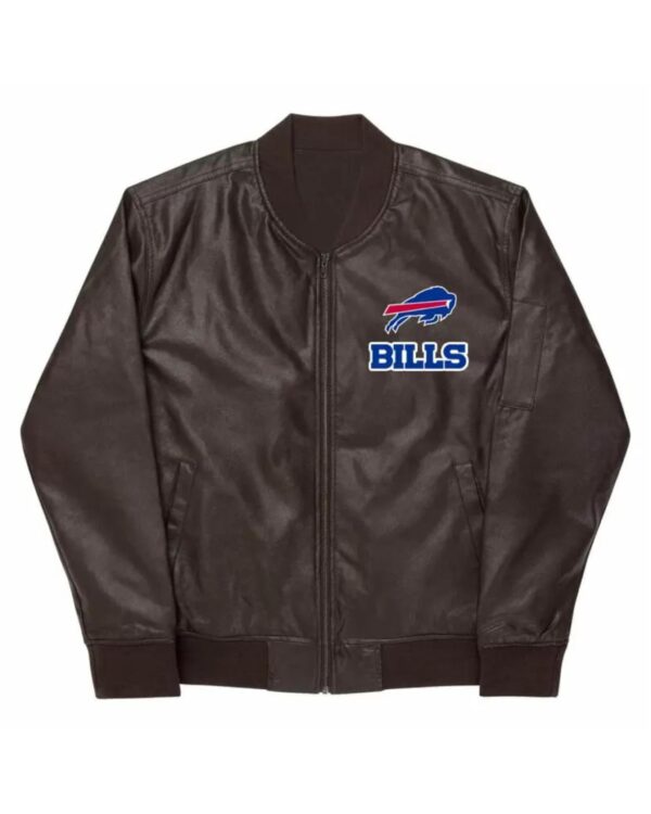 NFL Team Buffalo Bills Black Leather Vest